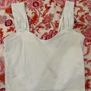 Abercrombie & Fitch White Fitted Tank Top